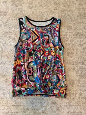 Johnny Was Active tank Sleeveless Twist-Front Top